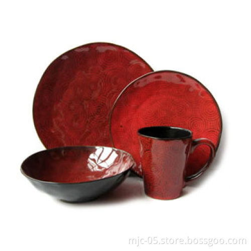 Ceramic Dinnerware/Stoneware Set with 16pcs Dinnerware and 10.5-inch Dinnerplate